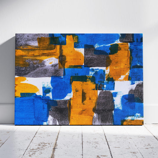 Bold Blocks of Energy - Framed Canvas Wall Art Print - House Prints