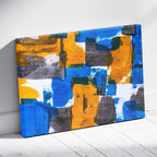 Bold Blocks of Energy - Framed Canvas Wall Art Print | House Prints