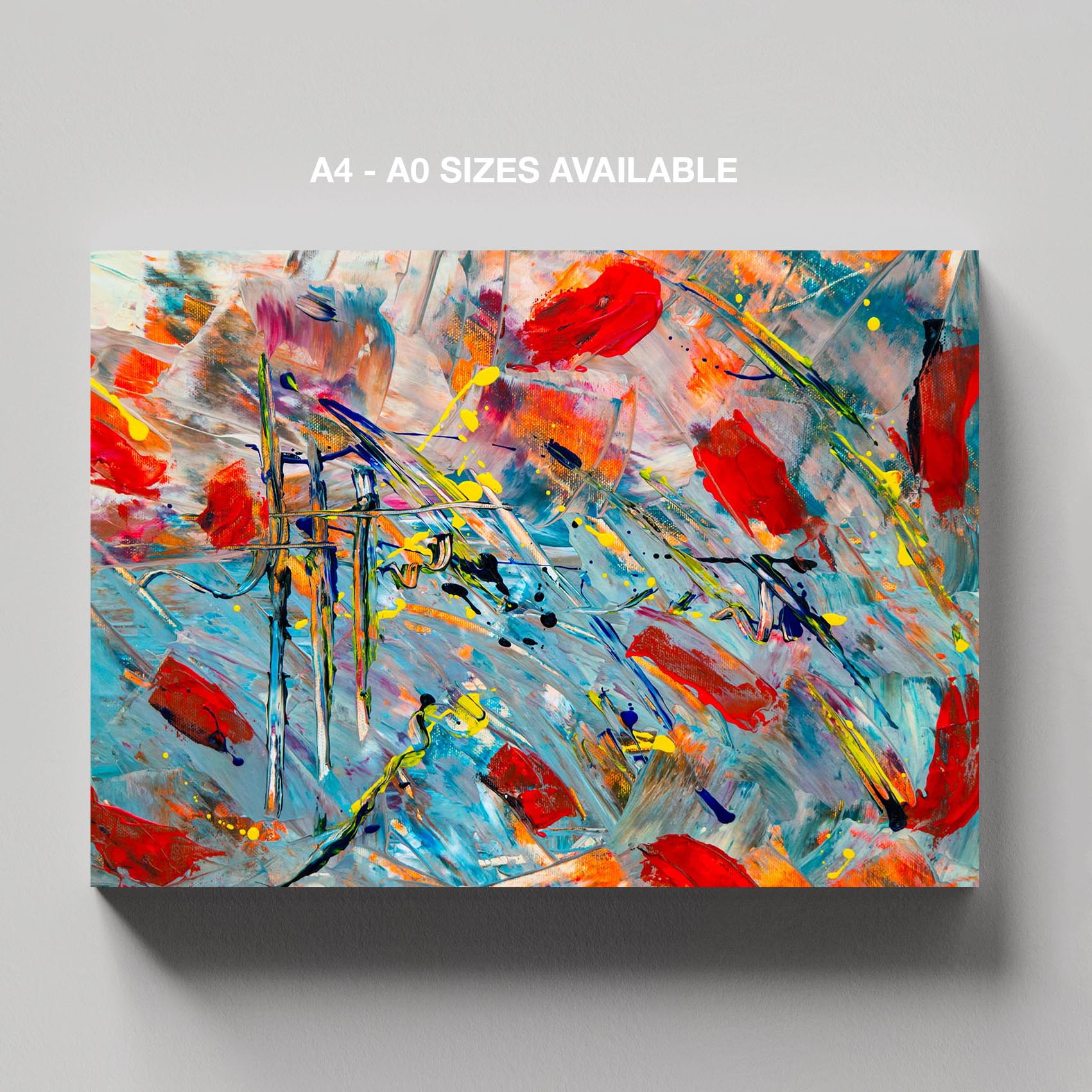Chaos in Vibrant Motion - Framed Canvas Wall Art Print - House Prints