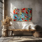 Chaos in Vibrant Motion - Framed Canvas Wall Art Print | House Prints