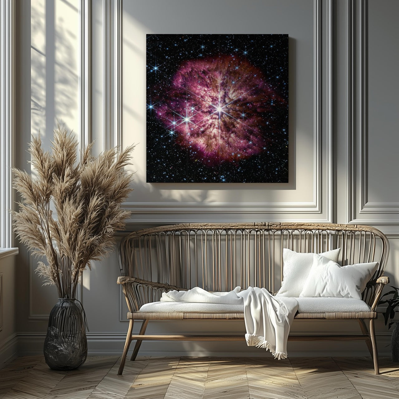 Wolf-Rayet Star - NASA James Webb Telescope - Framed Canvas Wall Art Print - House Prints