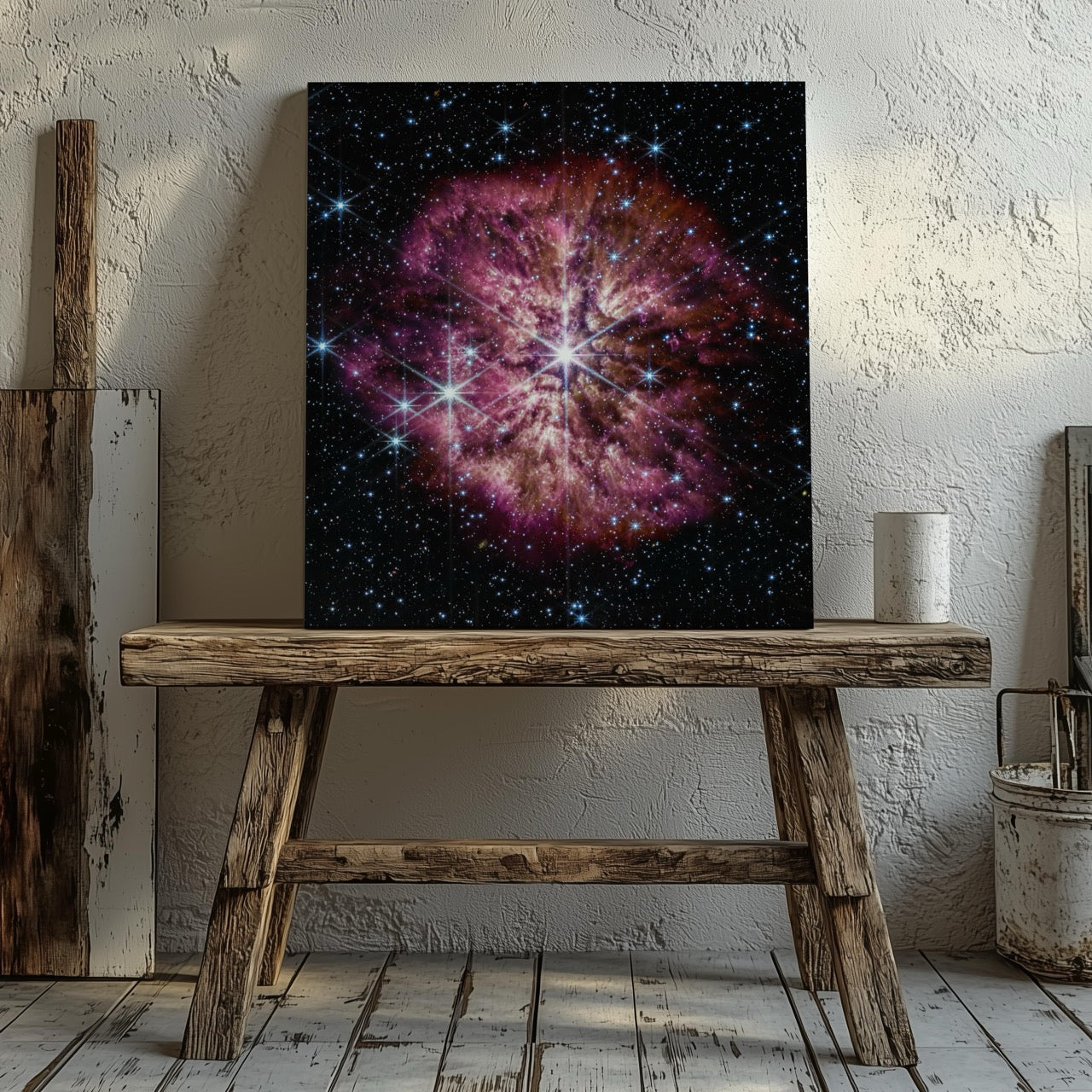 Wolf-Rayet Star - NASA James Webb Telescope - Framed Canvas Wall Art Print - House Prints