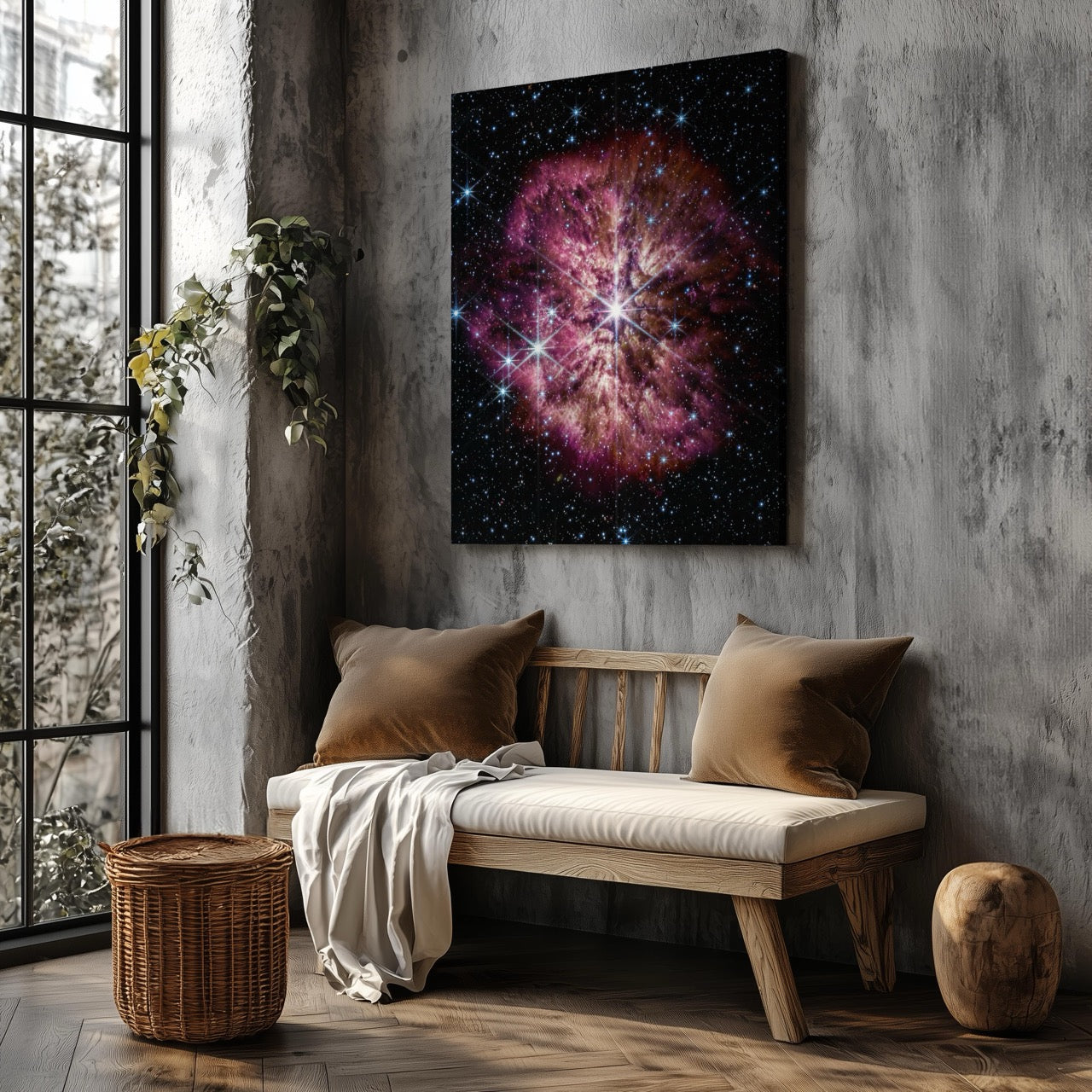 Wolf-Rayet Star - NASA James Webb Telescope - Framed Canvas Wall Art Print - House Prints