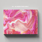 Pink Abstract Whirl of Serenity - Framed Canvas Wall Art Print | House Prints